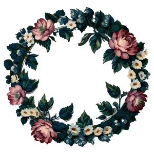 Vintage Flower Frame Png 05252024 PNG image