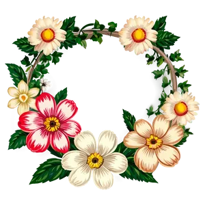 Vintage Flower Frame Png Mfb17 PNG image