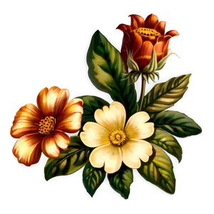 Vintage Flower Illustration PNG 06252024 PNG