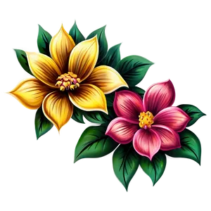 Vintage Flower Illustration Png Ihy PNG image