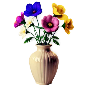 Vintage Flower Vase Collection PNG Xlp83