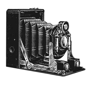 Vintage Folding Camera Illustration