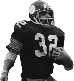 Vintage Football Player Running32 PNG