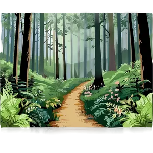 Vintage Forest Path Clipart Png 8 PNG image