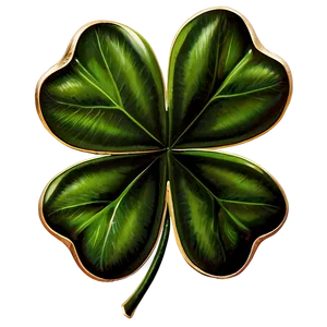 Vintage Four Leaf Clover PNG 05252024 PNG