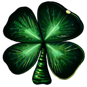 Vintage Four Leaf Clover PNG Hft32 PNG
