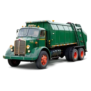 Vintage Garbage Truck PNG 06202024