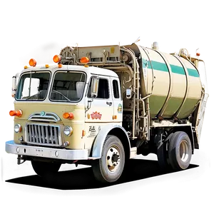 Vintage Garbage Truck PNG 06202024 PNG