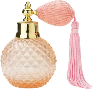 Vintage Glass Perfume Bottlewith Atomizer PNG image
