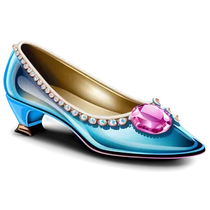 Vintage Glass Slipper Clip Png 06132024 PNG image