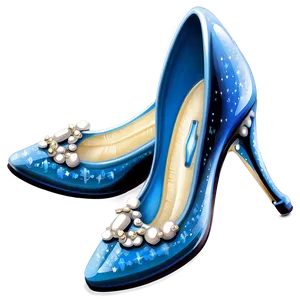 Vintage Glass Slipper Clip Png Hyc45 PNG image