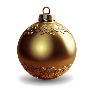 Vintage Gold Christmas Sphere Png Tkk PNG image