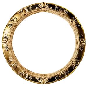 Vintage Gold Circle Frame Png 83 PNG image