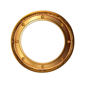 Vintage Gold Circle Frame Png Qtr8 PNG image