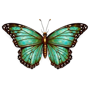 Vintage Green Butterfly PNG 26 PNG