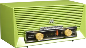 Vintage Green Motorola Radio PNG image