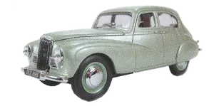 Vintage Green Sedan Car