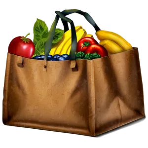 Vintage Grocery Bag PNG Bxp PNG