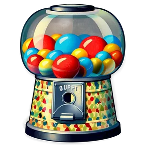 Vintage Gumball Machine Png Jfg PNG image