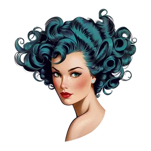 Vintage Hair Clipart Png 16 PNG image