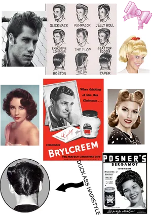 Vintage_ Hairstyles_and_ Products_ Collage