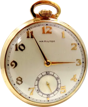 Vintage Hamilton Pocket Watch PNG