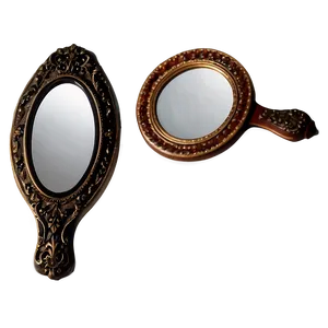 Vintage Hand Mirror Png Aqk34 PNG image