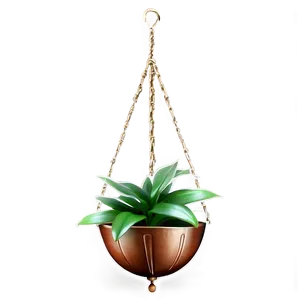 Vintage Hanging Plant PNG Npy97 PNG