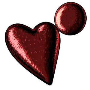 Vintage Heart Sketch PNG 05252024
