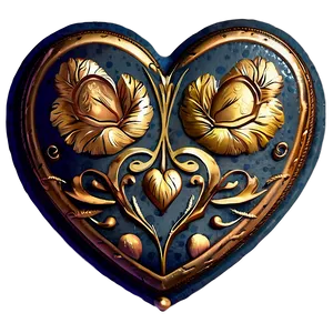 Vintage Heart Vector PNG Wrm2