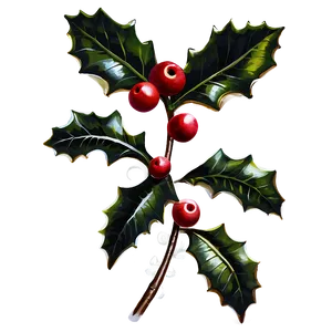Vintage Holly PNG 05252024 PNG