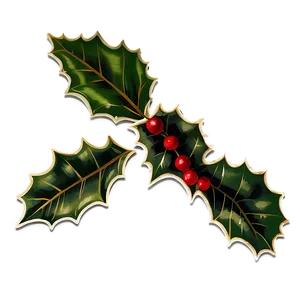 Vintage Holly PNG 48 PNG