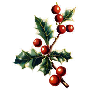 Vintage Holly PNG Edd40 PNG