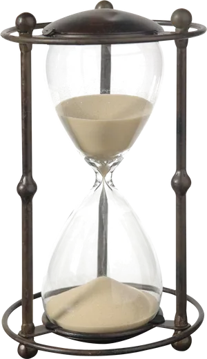 Vintage Hourglass Sand Timer PNG image