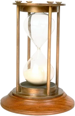 Vintage Hourglass Timepiece PNG image