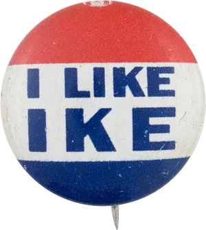 Vintage I Like Ike Political Button PNG image