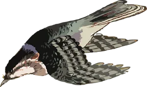 Vintage Illustrated Swift Bird Flight