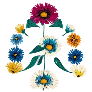 Vintage Indie Flower Graphic PNG 06252024 PNG