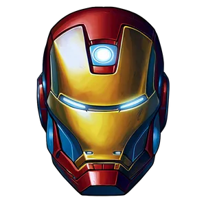 Vintage Iron Man Helmet Illustration Png 06122024 PNG image