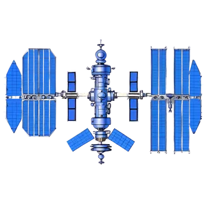 Vintage Iss Blueprint Design Png 36 PNG image