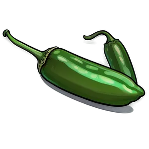 Vintage Jalapeno Illustration PNG Bba