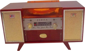 Vintage Janica Stereo Radio PNG image