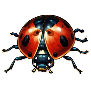 Vintage Ladybug Drawing PNG Lug