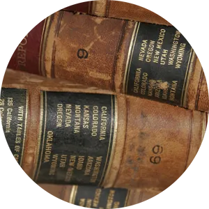 Vintage Law Books Stacked PNG