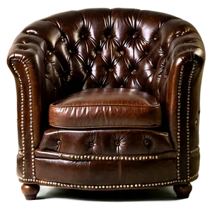 Vintage Leather Armchair Png Wna12 PNG image