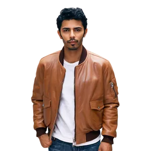 Vintage Leather Bomber Png Ysa20 PNG image