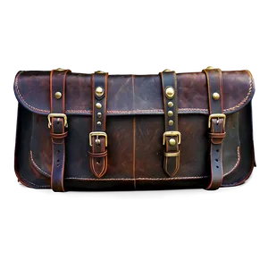 Vintage Leather Book Bag Png 16 PNG image