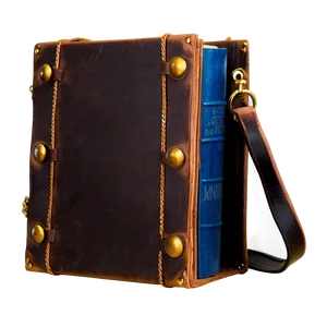 Vintage Leather Book Bag Png Xwh PNG image