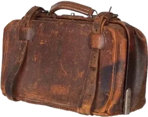 Vintage Leather Briefcase PNG image