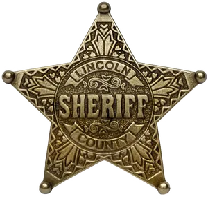 Vintage Lincoln County Sheriff Badge PNG image